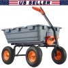 MERXENG Poly Garden Dump Cart, 800 Lbs Heavy-Duty Lawn Utility