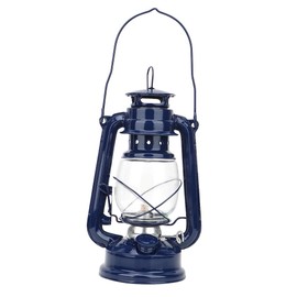 Vintage Iron Kerosine Lamp Storm Lanterns Oil Lamp Ad Olive Lantern Oil Lamp Party Pub Decoration (Blue)