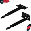 KOTARBAU® Cross Hinge T-Hinge Decorative Shutter Hinge Powder Coated Black