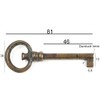 Furniture Key Antique Style Furniture Burnished Replacement Key Blank Patina