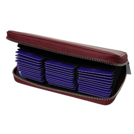 Women's Card & Wallet Long Soft Leather by Bag & Belt with Zip RFID 20 x 11 x 3 Red, burgundy, womens purses