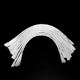 10Pcs 7.5" Replacement White Fiberglass Wicks, 3mm Width Candle Wicks for DIY Oil Lamps Craft Candle Making Supplies