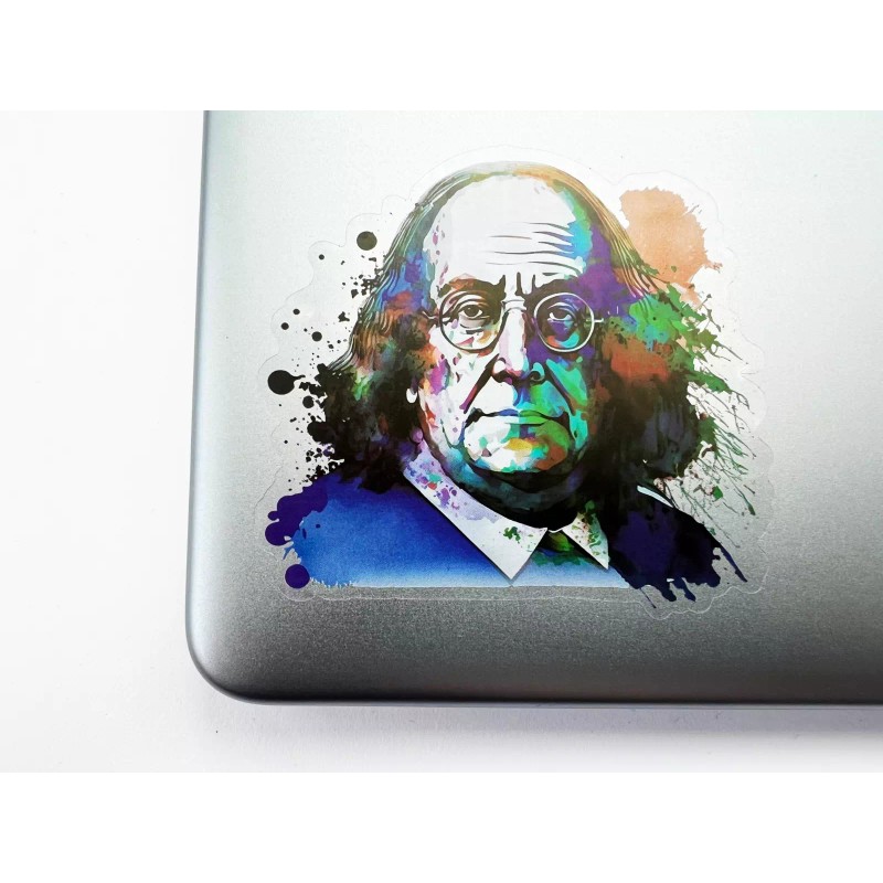 2x Benjamin Franklin 3in Transparent Stickers Second Amendment 2A Book