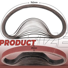 STEBRUAM Sanding Belt 25 x 762 mm,15PCS 100 Grit