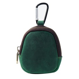 prendre PR-18L116-GR Mini Pouch with Carabiner, Genuine Leather, Cowhide Leather, Stylish, Lightweight, Compact, Men's Belt Pouch, Small, Multi-Pouch, Storage, Small Items, Viridian Green