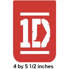 One Direction Red Logo Wall Decal 1D Vinyl Sticker Peel and Stick Art Room Decor