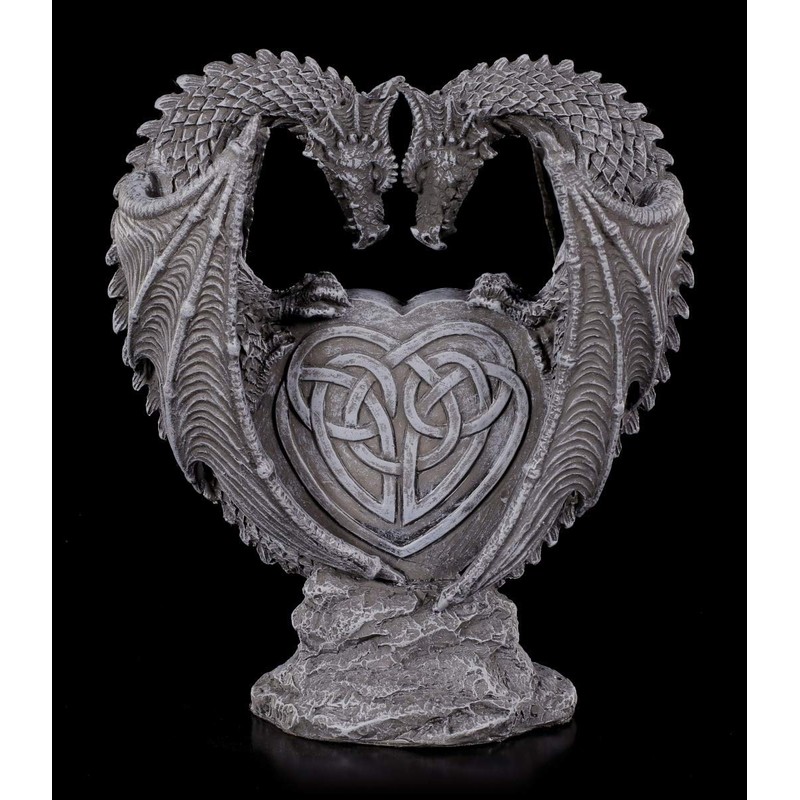 Figuren Shop GmbH Fantasy Figurine Dragon Lovers with Red Heart