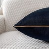 PANOD Patchwork Black Silk-Like Velvet Throw Pillow Cover with Gold