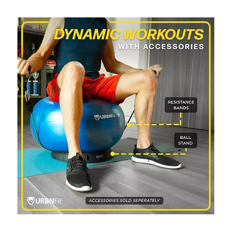 URBNFit Exercise Ball - Yoga Ball in Multiple Sizes for