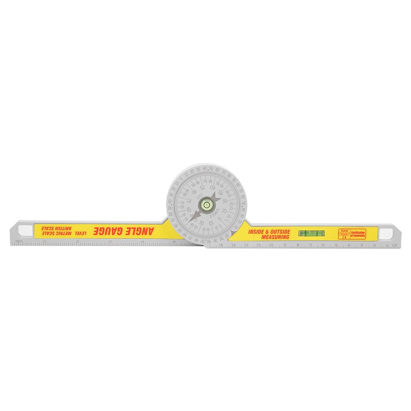 360 Degree Angle Gauge DIY Protractor Goniometer Inside Outside Measuring