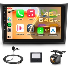 4GB+64GB Android Stereo for Volvo XC90 2004-2013 Radio Upgrade 9 Inch Touch Screen Head Unit, Driauto Car Stereo with Wireless Carplay Android Auto, GPS Navi WiFi DSP Bluetooth FM RDS Backup Camera