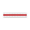Alumicolor Aluminum Engineer Color-Coded Solid Drafting Scale, 4IN, Silver