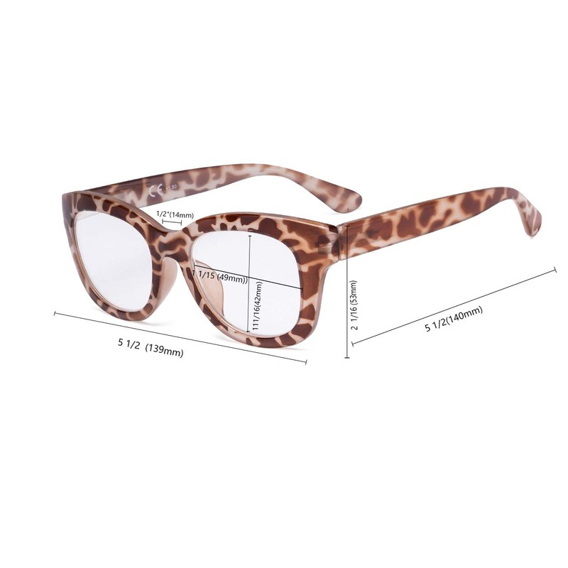 Eyekepper Oversized Reading Glasses - Retro Readers Eyeglasses for Women