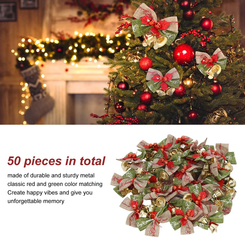 50Pcs Mini Bowknot Bells Durable Metal Happy Vibes Widely Used