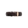 Daniel Wellington York Rose Men's Brown Leather Buckle Watch Strap
