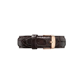 Daniel Wellington York Rose Men's Brown Leather Buckle Watch Strap with Pin of 20cm 0311DW