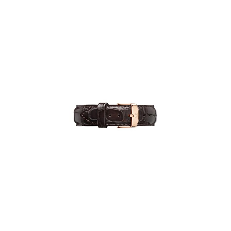 Daniel Wellington York Rose Men's Brown Leather Buckle Watch Strap