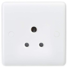 Knightsbridge CU5U Curved Edge 5 A Unswitched Round Pin Socket, White