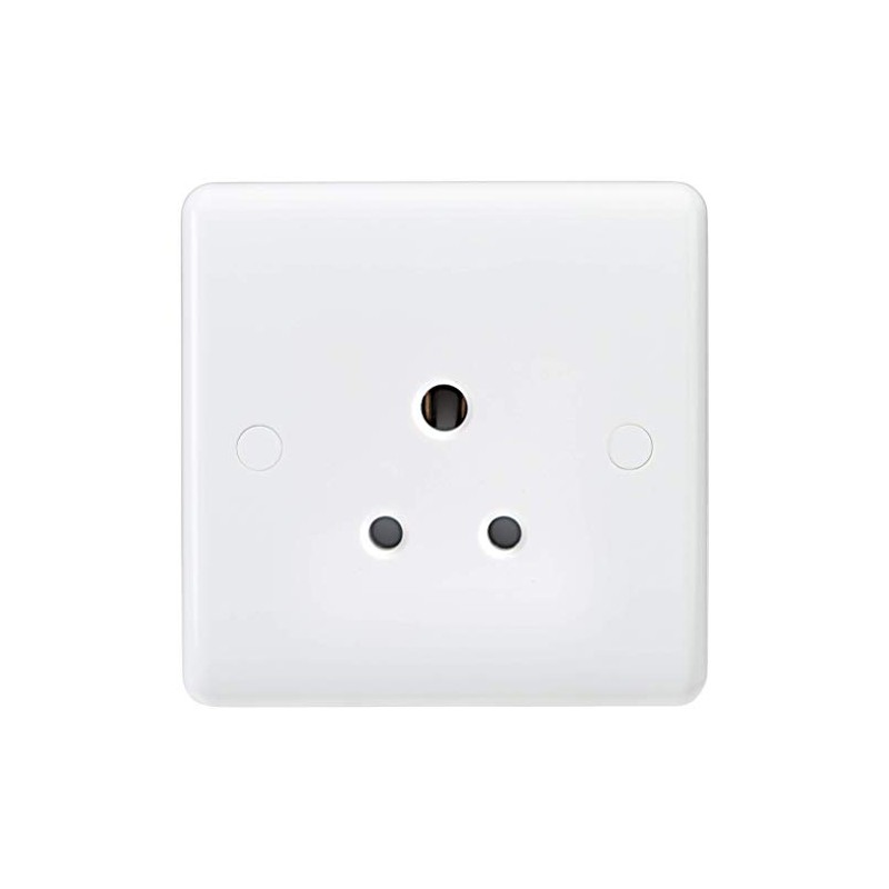 Knightsbridge CU5U Curved Edge 5 A Unswitched Round Pin Socket,