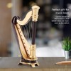 Qiterr Mini Musical Instrument Harp Model Jewellery Decoration Gift Box