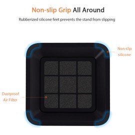 IFCASE Desktop Dust, Air Filter Stand for Mac Mini 2010-2023 M1 M2 Pro, Mac Studio M1 M2 Max/Ultra (Black)