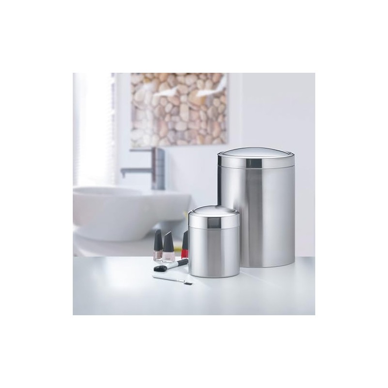 Kela 21381 Ano Swing Lid Bin Stainless Steel 1.5 L