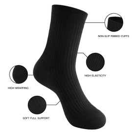 J-BOX Men's Crew Socks Breathable Cotton Socks Comfortable Dress Socks Athletic Socks for Men(10 pairs)