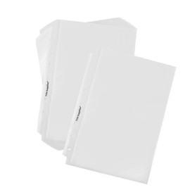 TYH Supplies 100 Heavy Weight Mini Sheet Protectors for Binder | 5.5 x 8.5 Inch | Clear Non Glare 7 Hole Plastic Half Page Protectors for Home, Office, and School | Top Loader Plastic Sleeves