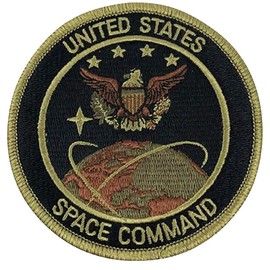 Air Force US Space Command OCP Patch (Military Issued)-Veteran Owned Business, brown