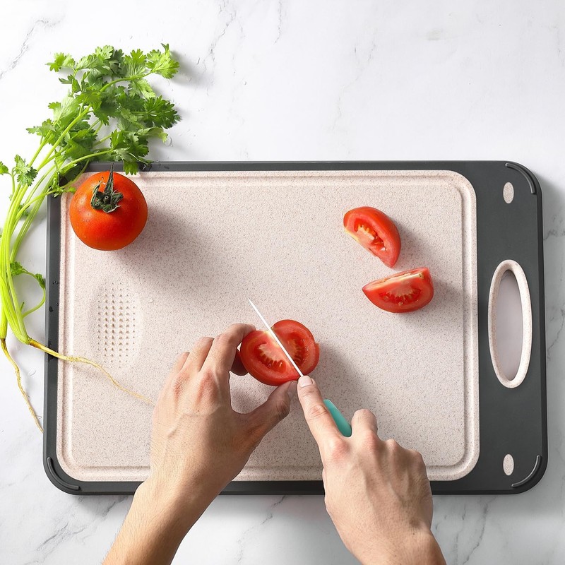 SsnDdm Double-Sided Cutting Board for Kitchen - 304 Stainless Steel