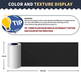 ONine Leather Repair Tape,Self Adhesive Leather Repair Patch,Leather Patches for Furniture,Sofa,Car Seats,Office Chair. Vinyl Repair Kit 3x60in (Black)