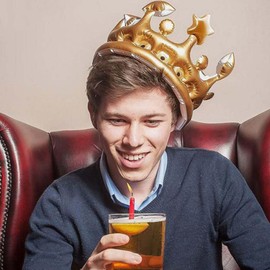 ABOOFAN Inflatable Crown Hat for Kids and Adults - 6Pcs Blow Up King Crown for Birthday Celebrations, Baby Showers, Photo Props