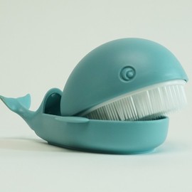 Soft Cleaning Brush, Whale Bathroom Cleaning Brush Blue 3ea
