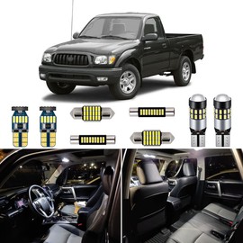 AUTOGINE 8 Piece White LED Interior Lights for Toyota Tacoma 1995 1996 1997 1998 1999 2000 2001 2002 2003 2004 2005 6000k 3014 Series SMD Kit Package + Install Tool