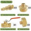 YSIL Brass RV Winterize Blowout Adapter with 1/4" Quick Connect