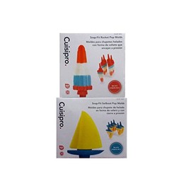 Cuisipro Ice Cream Pop Mold Popsicle Mold Rocket Pop and Sailboat Molds 12Pc ;from#amanient
