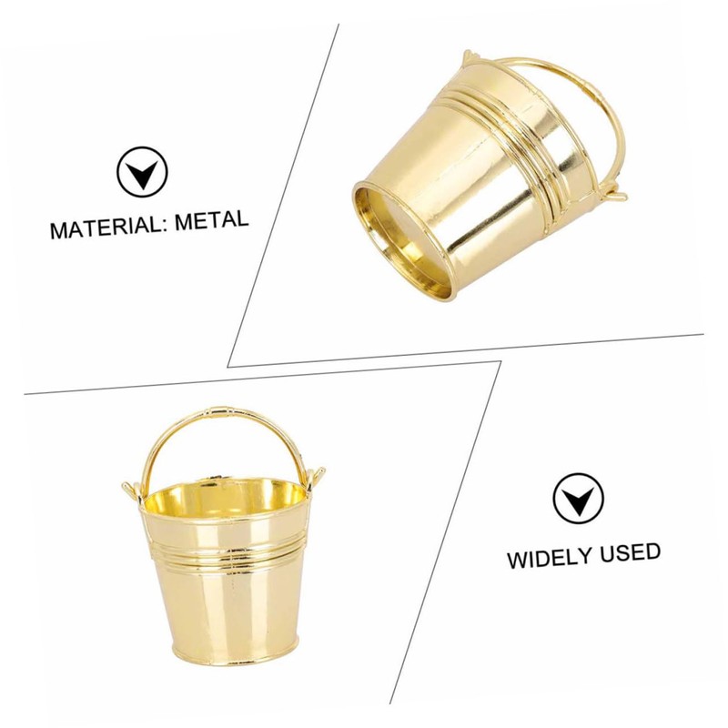 Ciieeo Decorative Plastic Bucket Small Treat Bucket for Birthday Party