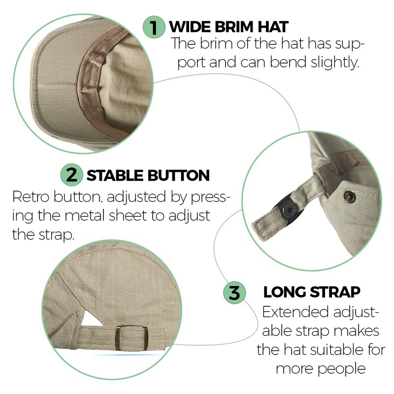 BUDUBIBI Cotton Beret Flat Cap Men's Summer Peaked Cap Newsboy