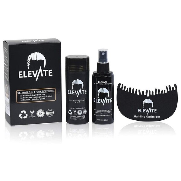 Ele Black Hair 3 In 1 Kit Set For Bald