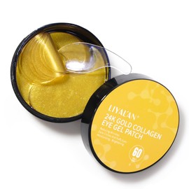 LIYALAN Parches De Oro De 24 Quilates Para El Contorno De Ojos, Para Ojeras Y Bolsas. Mascarilla Para El Cuidado De La Piel Con Ojos Hinchados....    