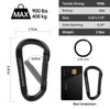 DELSWIN Heavy Duty Carabiner Clip 900lbs, 3 Inch Steel Carabiners