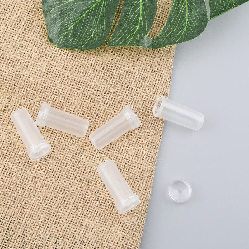 WANDIC 100 Pcs Clear Floral Tube Plastic Flower Vials with