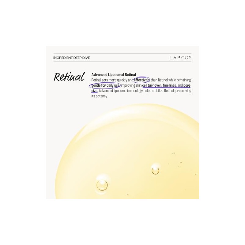 LAPCOS Mascarilla De Resurfacing Retinal - Mascarilla Coreana Para El