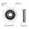 YUANQIAN 8 x White Shower Door Runners 19mm with Screws