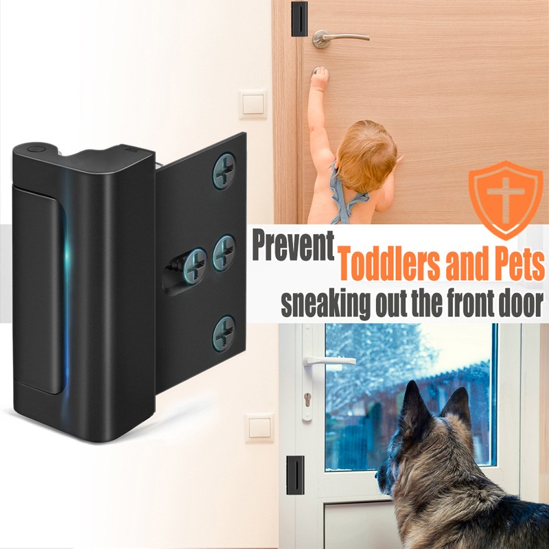 2 Set Door Security Lock Aluminum Alloy Collision Prevention Child