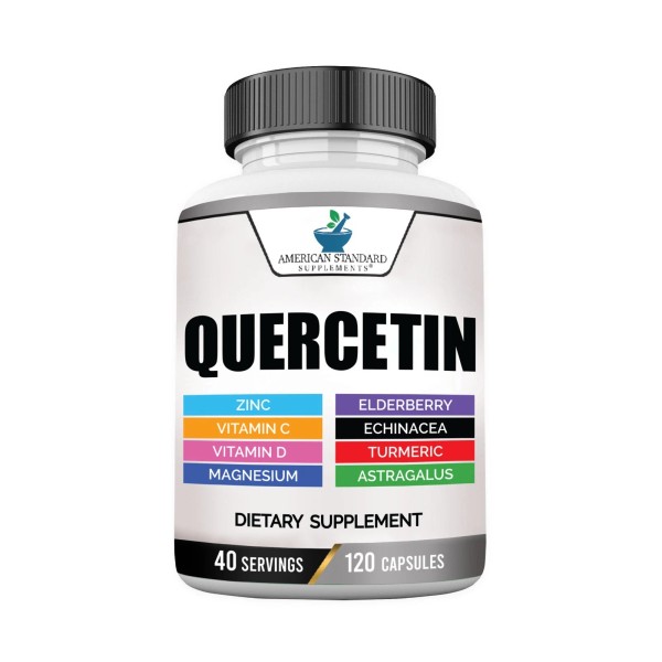 Quercetin 1000mg, Zinc, Vitamin C, Vitamin D, Magnesium - 9