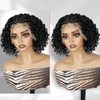 WIGER Short Curly Lace Frontal Wigs for Black Women Braided