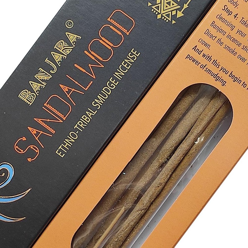 Aromasenses. Sahumerio Banjara Sandalo Incense Sticks, 15 g, Complete Box