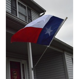 Valley Forge, Texas State Flag, Nylon, 3'x5', 100% Made in USA, Canvas Header, Heavy-Duty Brass Grommets