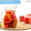 KONZEPT 1L Glass Water Jug - Durable Glass Jug with